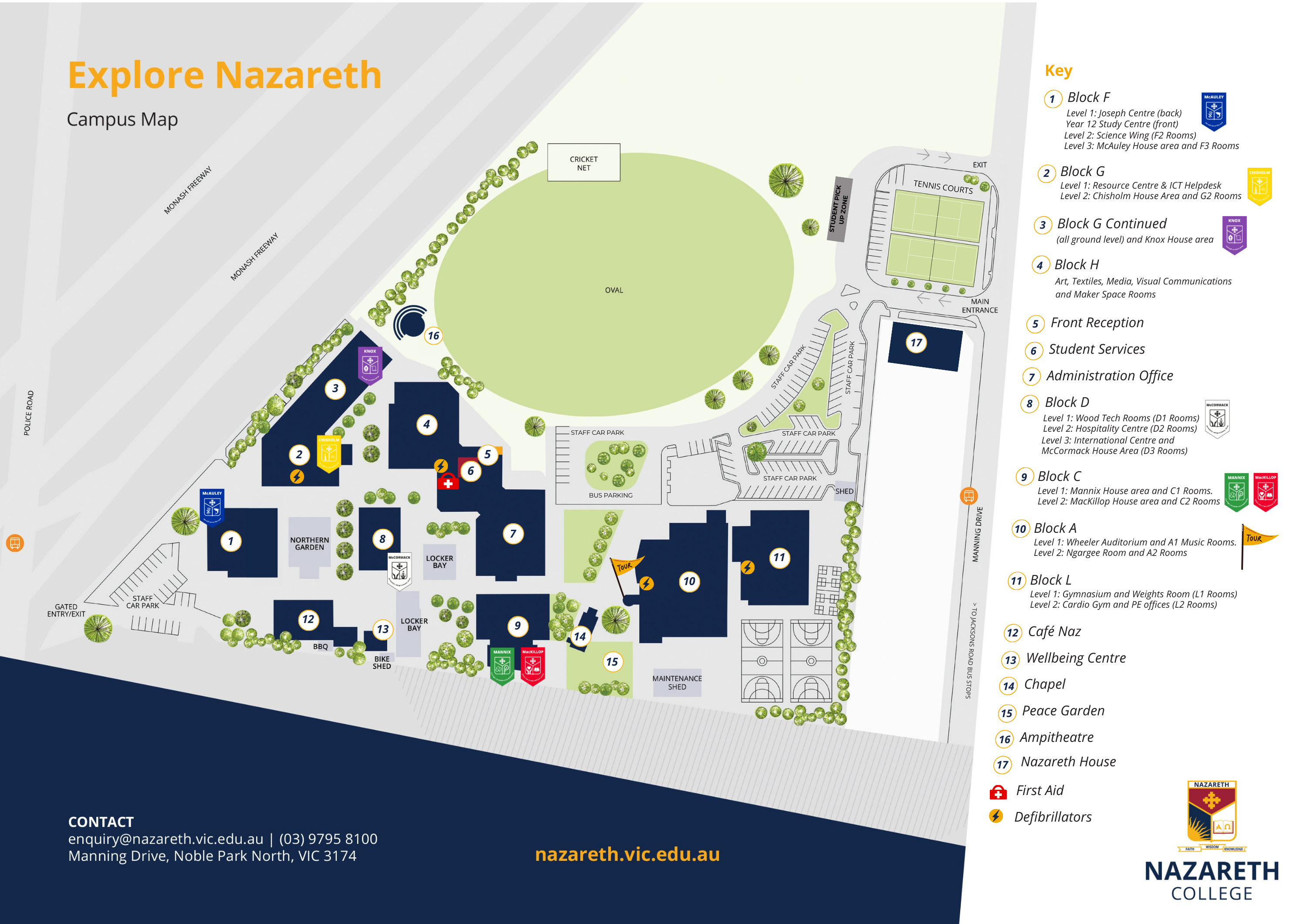 Nazareth College Map
